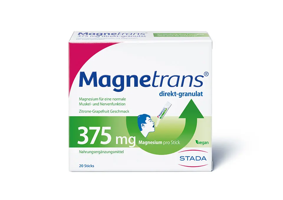 Produktpackung Magnetrans® 375 mg direkt-granulat
